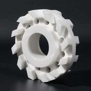 Custom alumina sand mill agitator disc with bore and keyway for bead mill wear parts
