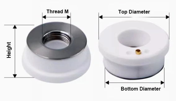 ceramic ring for laser cutting machine size