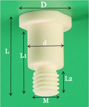 size of alumina ceramic pin