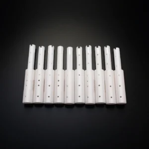 Close-up of interior bore of ceramic valve