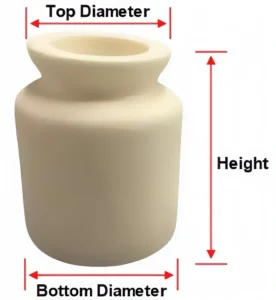 size of alumina ball jar