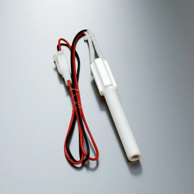 High temperature ceramic igniter for gas burner with nickel electrode