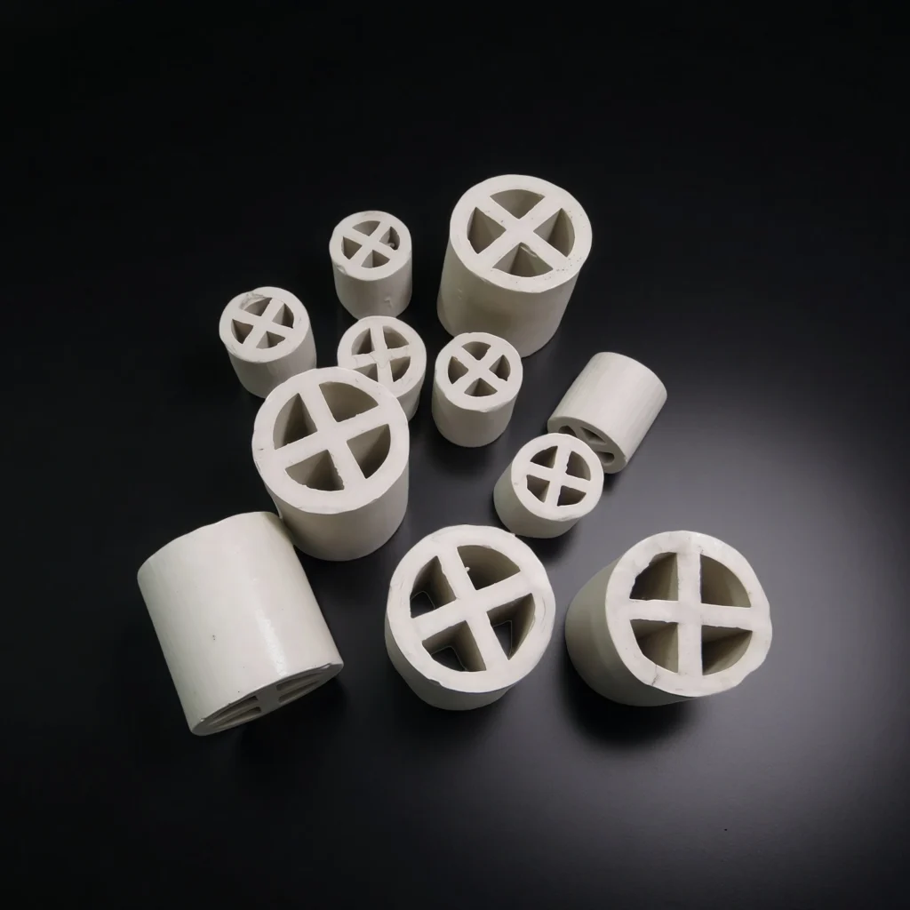 Alumina Raschig Rings in Packed Column