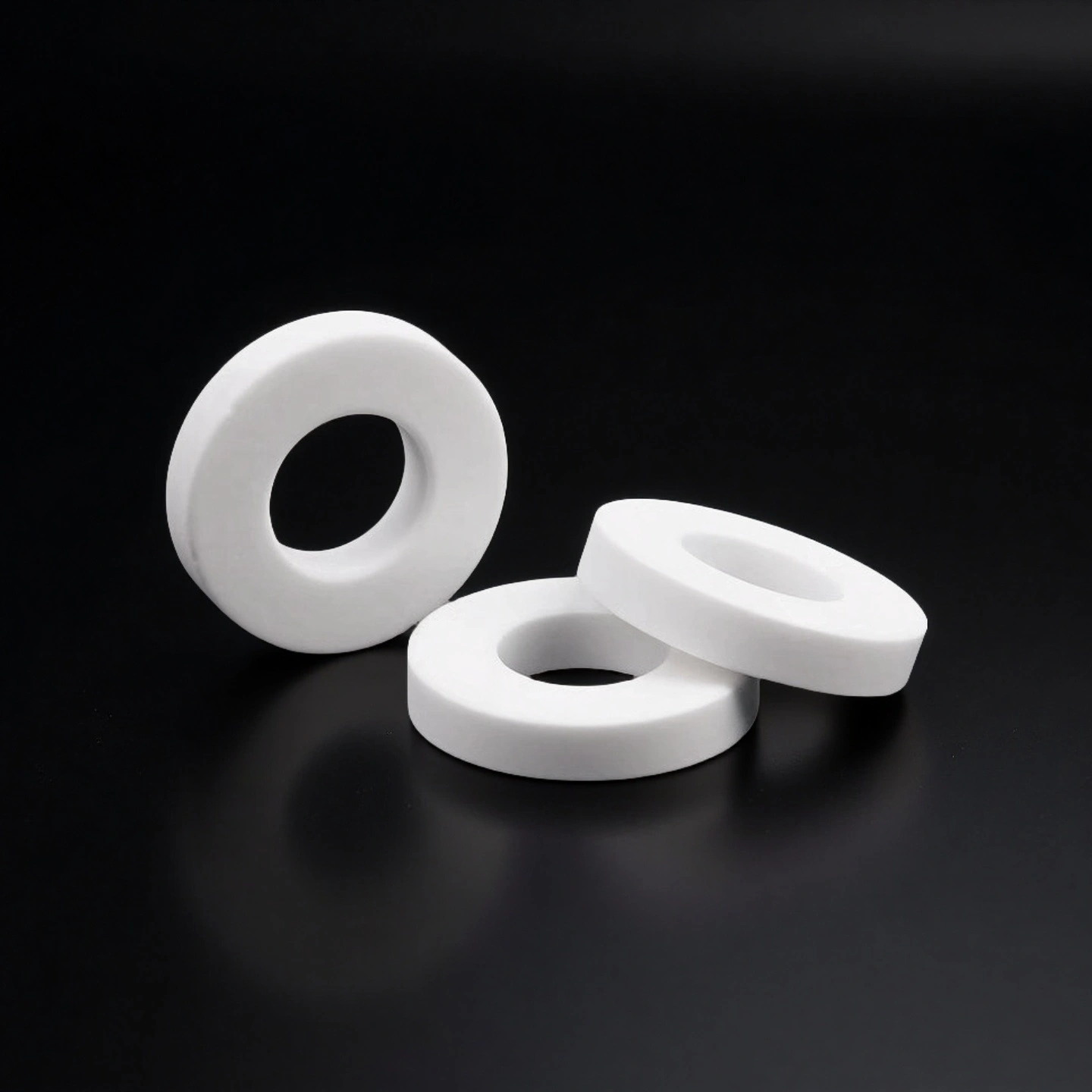 Custom-sized alumina ceramic washer with tight tolerance