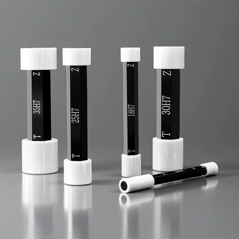 Wear-resistant zirconia go/no-go gauge set for CNC inspection