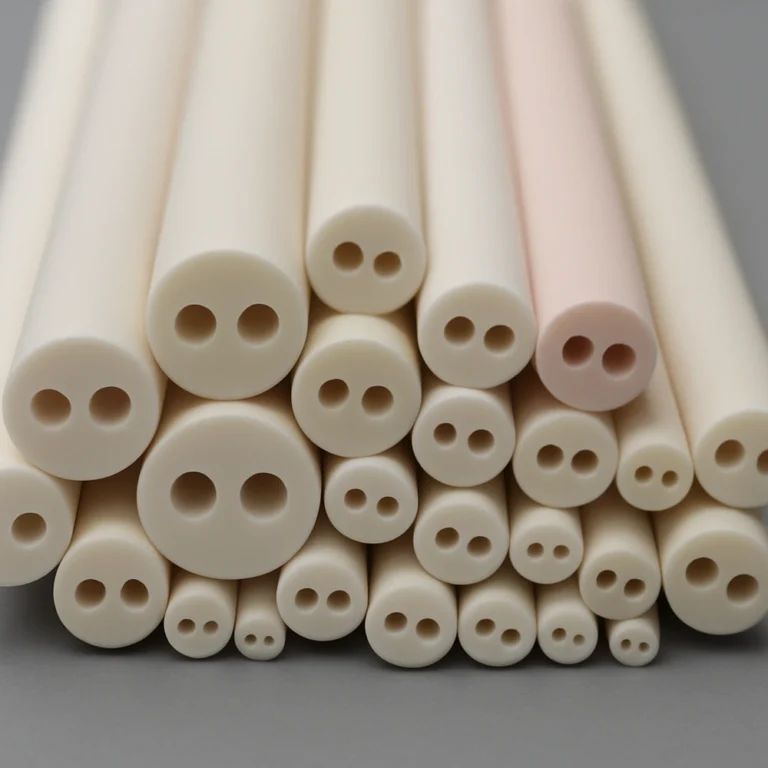 Two bore alumina tube for thermocouple protection