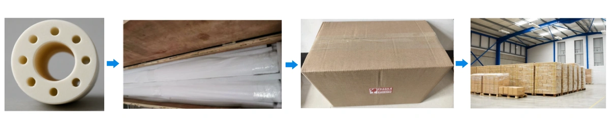 Alumina Ceramic 9-Hole Tube Packaging