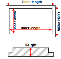 Alumina Rectangular cover(inner buckle)