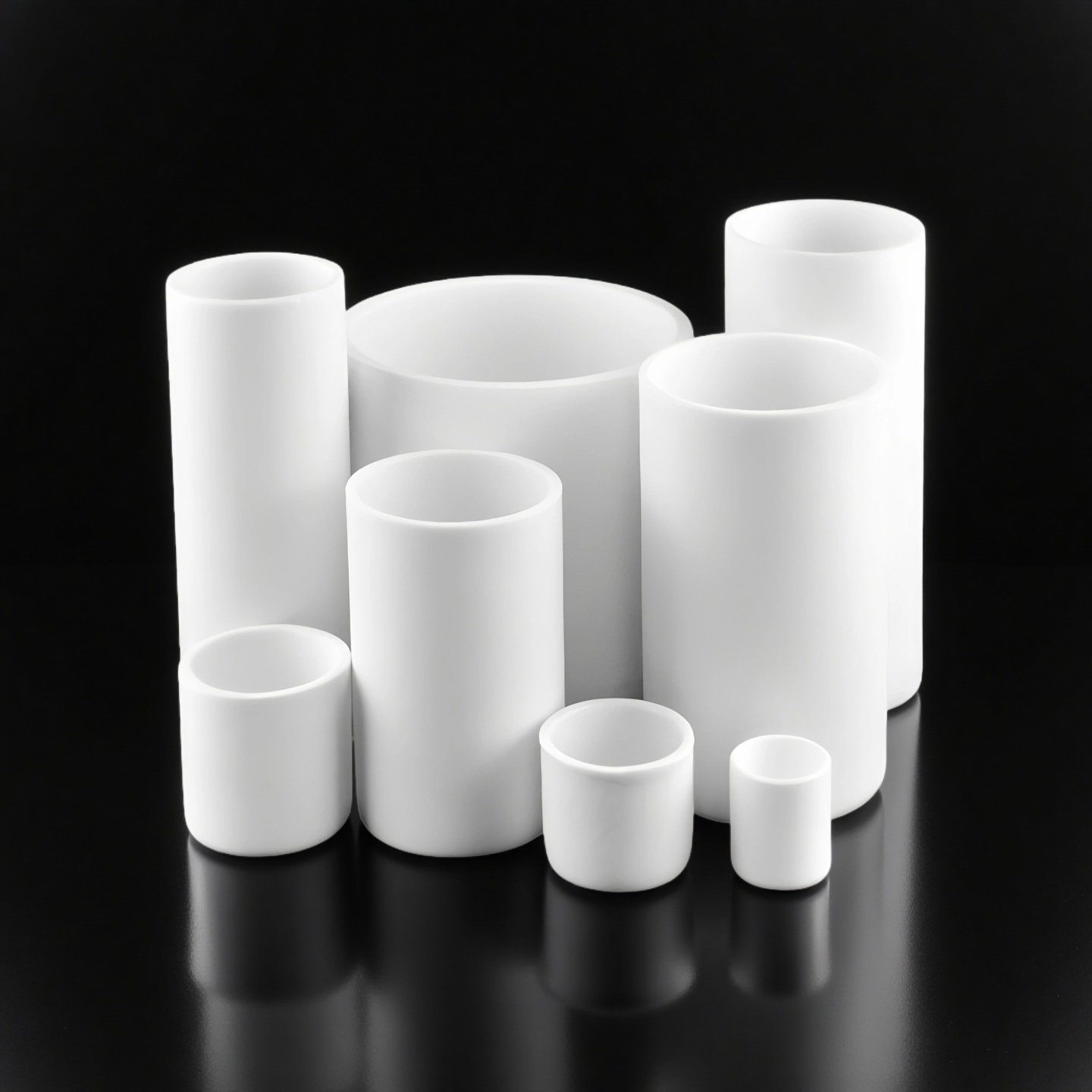 Cylindrical alumina crucible, high-form, 100 ml