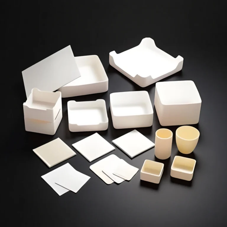 rectangular alumina crucible with cover for pilot furnace