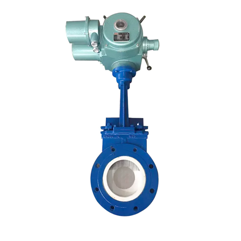 Remote Monitoring Electric Actuated ZrO2 Ceramic Knife Gate Valve for Energy Systems