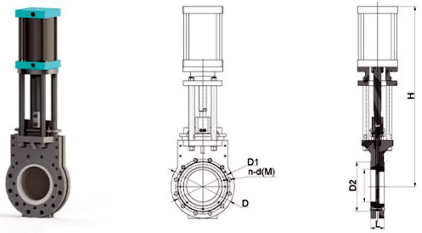 Specifications of Pneumatic Zirconia Ceramic Knife Gate Valve