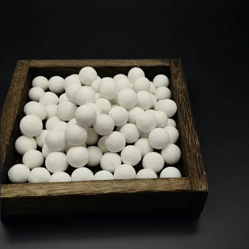 Square tray filled with high alumina refractory balls for thermal storage and chemical industry use