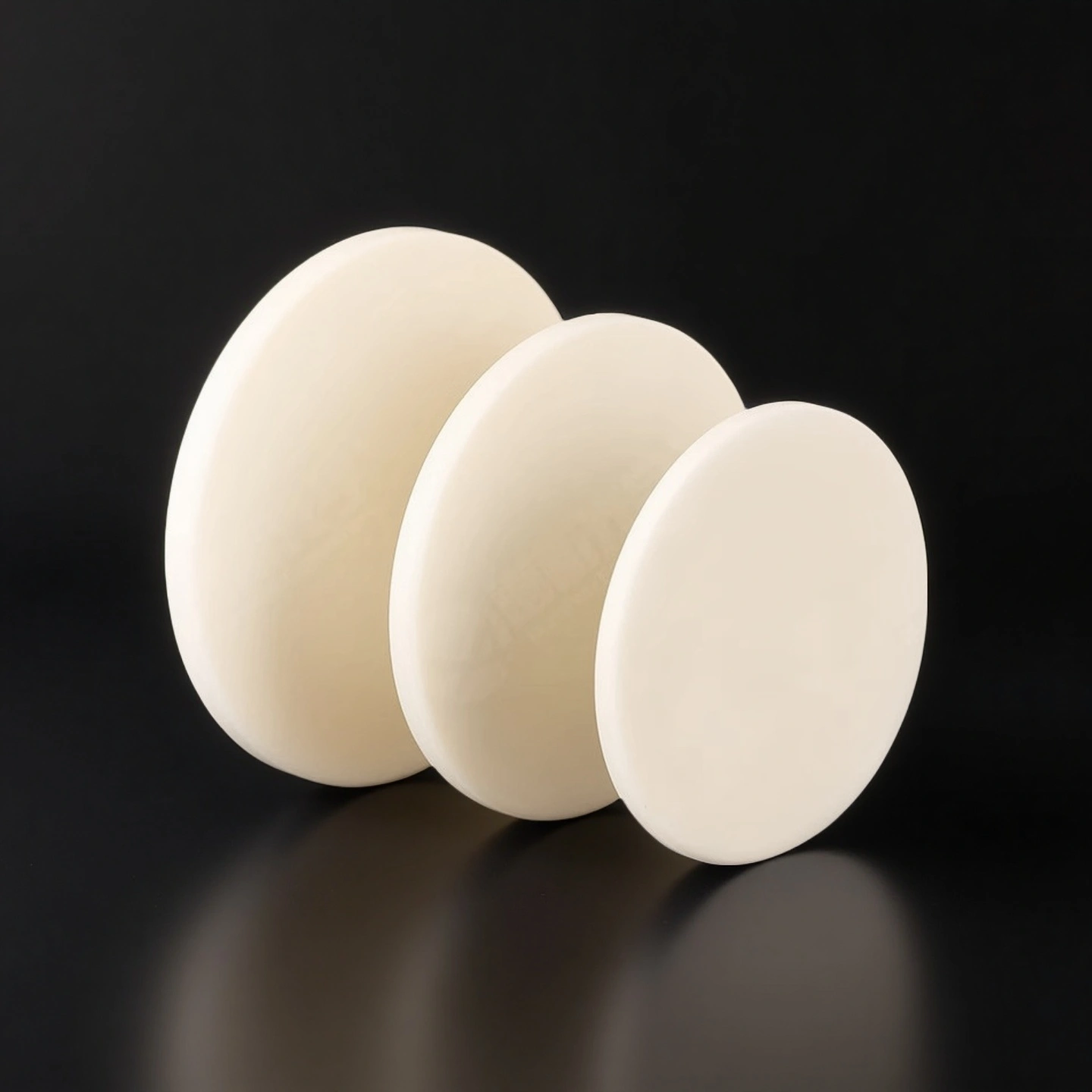 Round alumina ceramic disc Ø10-300 mm for electrical insulation or lab substrates