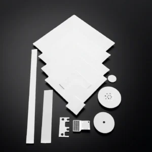 laser-cut alumina ceramic slice with micro holes and slots