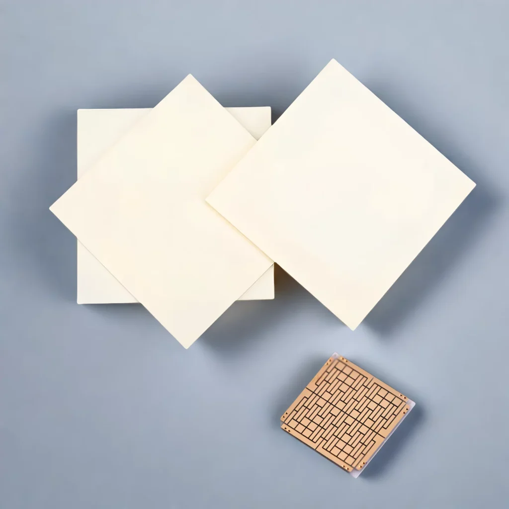 Square alumina ceramic substrates and metallized alumina substrate for PCB applications