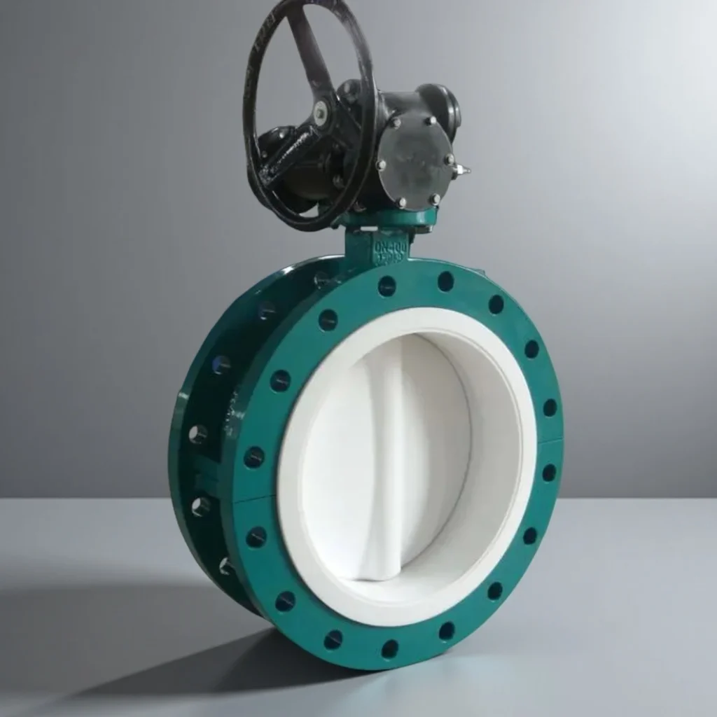DN200 wafer-type alumina ceramic butterfly valve with ceramic disc and seat