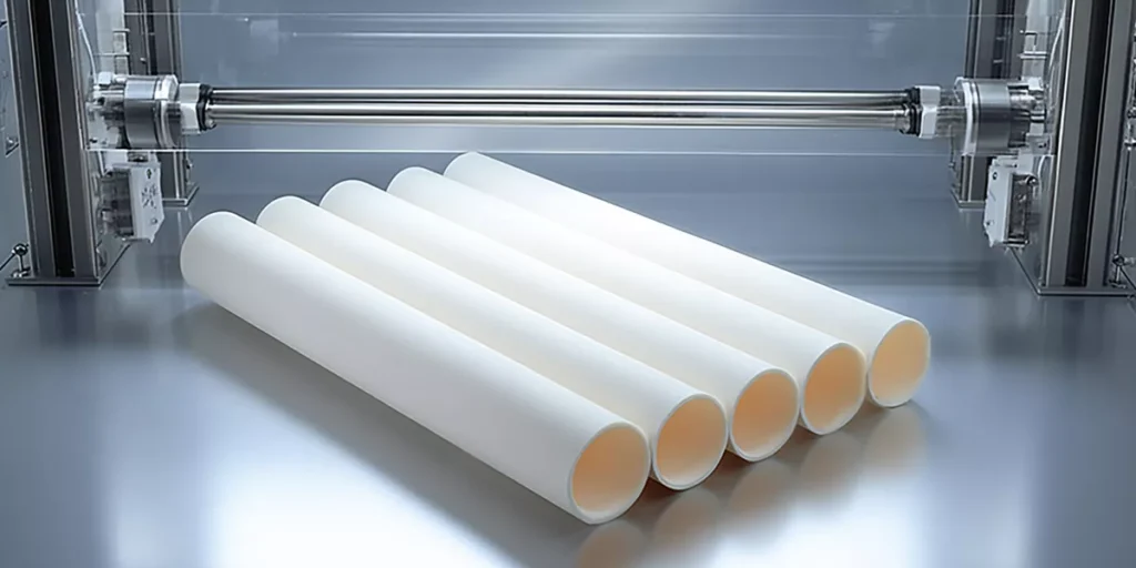 Precision testing of alumina tube for corrosion resistance in chemical lab