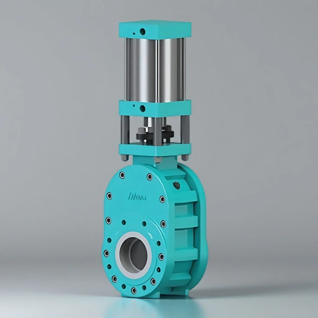 Industrial alumina ceramic gate valve designed for corrosive chemical and water treatment systems