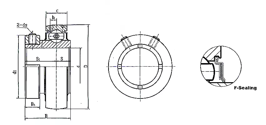 ADCERAX® Drawing of Zirconia Ceramic Outer Spherical Ball Bearing