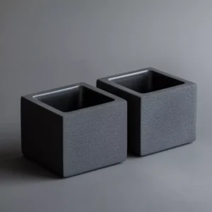 Advanced Silicon Carbide Crucible - Low Height Rectangular Cavity Bubble-Free Quality