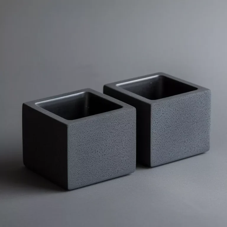 Advanced Silicon Carbide Crucible - Low Height Rectangular Cavity Bubble-Free Quality