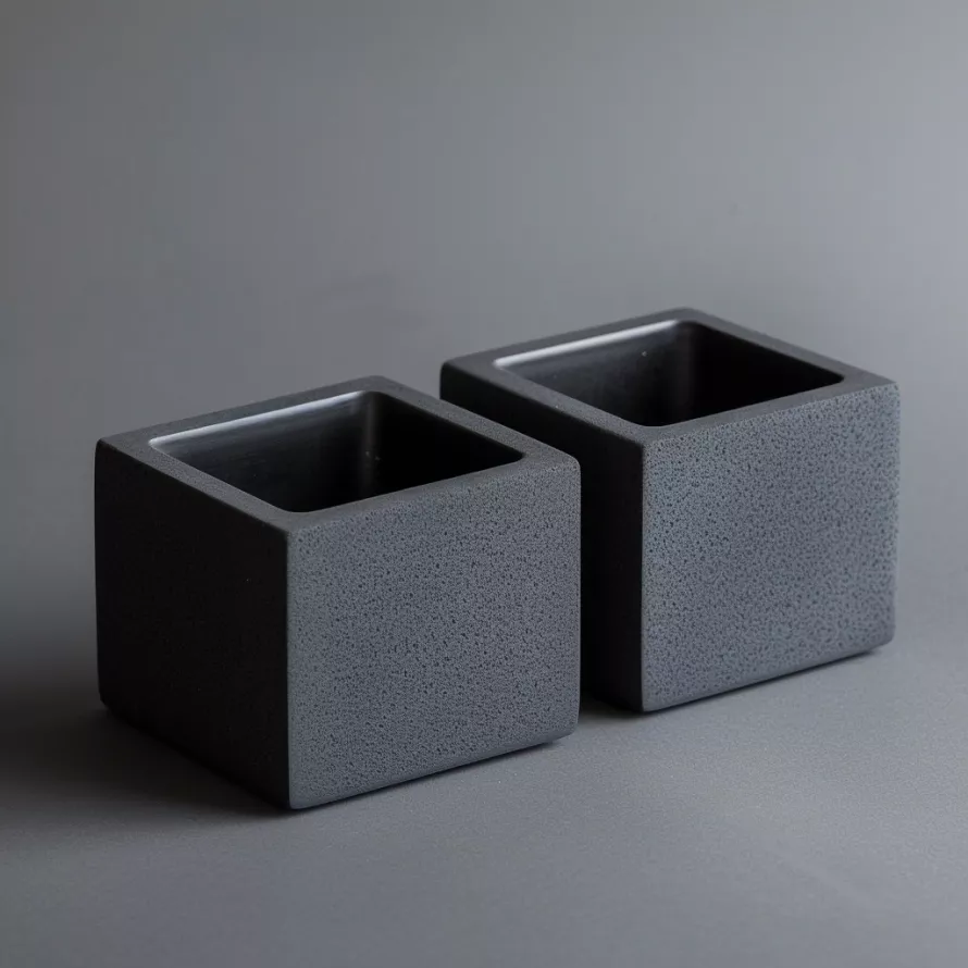 Advanced Silicon Carbide Crucible - Low Height Rectangular Cavity Bubble-Free Quality