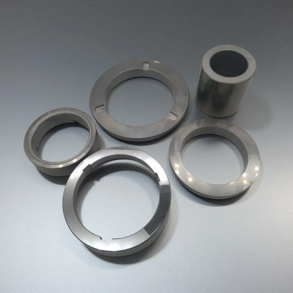 Silicon nitride rings with polished sealing faces and precision edges