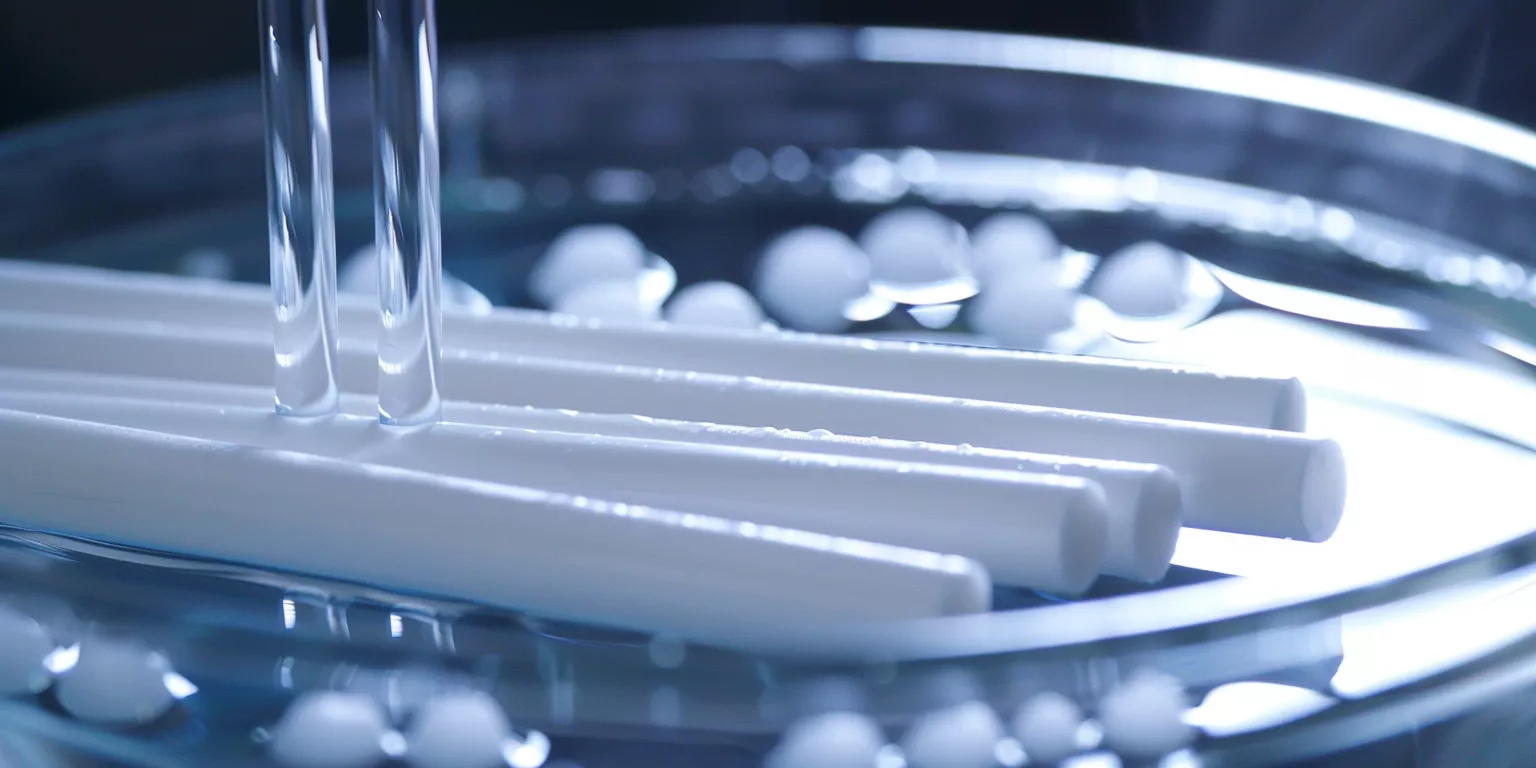 Alumina rod resisting slurry abrasion in chemical processing system