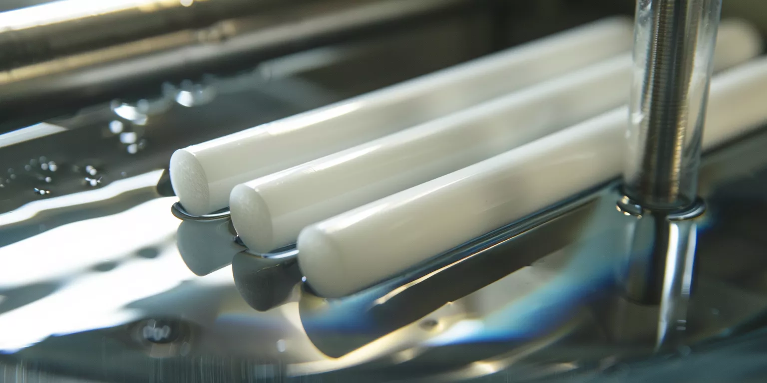 Alumina rod surface condition for contamination control in chemical fixtures