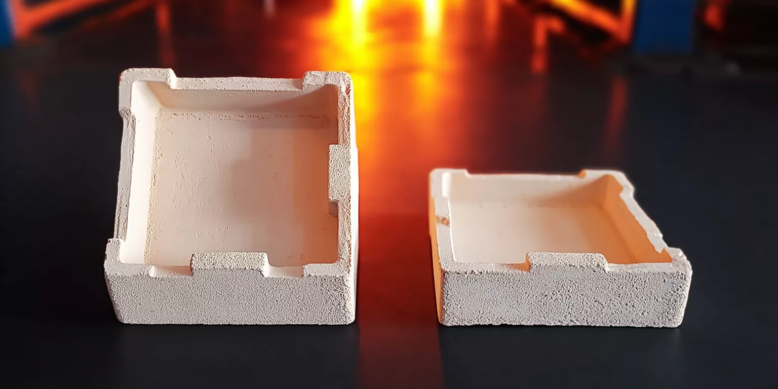 Alumina saggar trays prepared for long-term production cycles