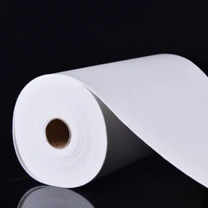 aluminum silicate fiber paper roll showing 610mm width and uniform thickness