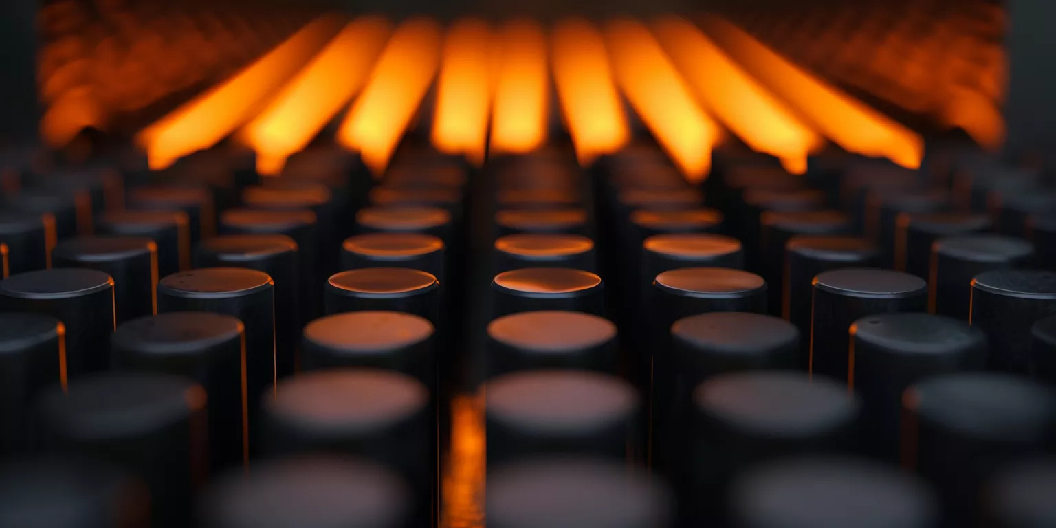 Black alumina ceramic supports inside high temperature chemical furnace