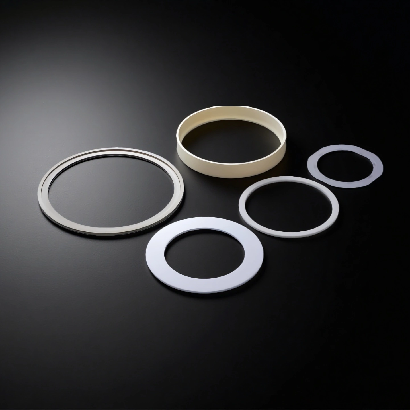 ceramic focus ring seating face with controlled flatness and surface roughness Ra