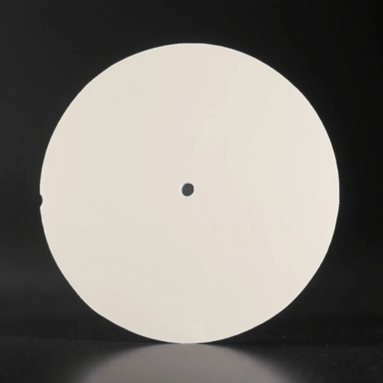 Custom high purity alumina ceramic window with bolt holes and alignment notch for chamber integration