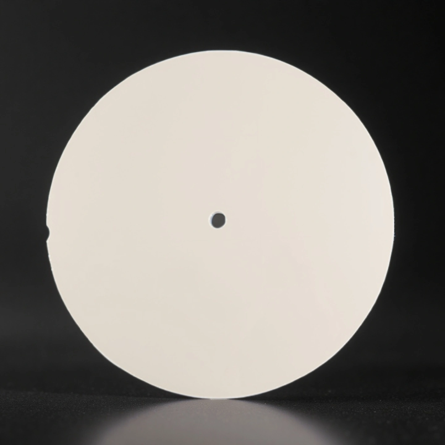 Custom high purity alumina ceramic window with bolt holes and alignment notch for chamber integration