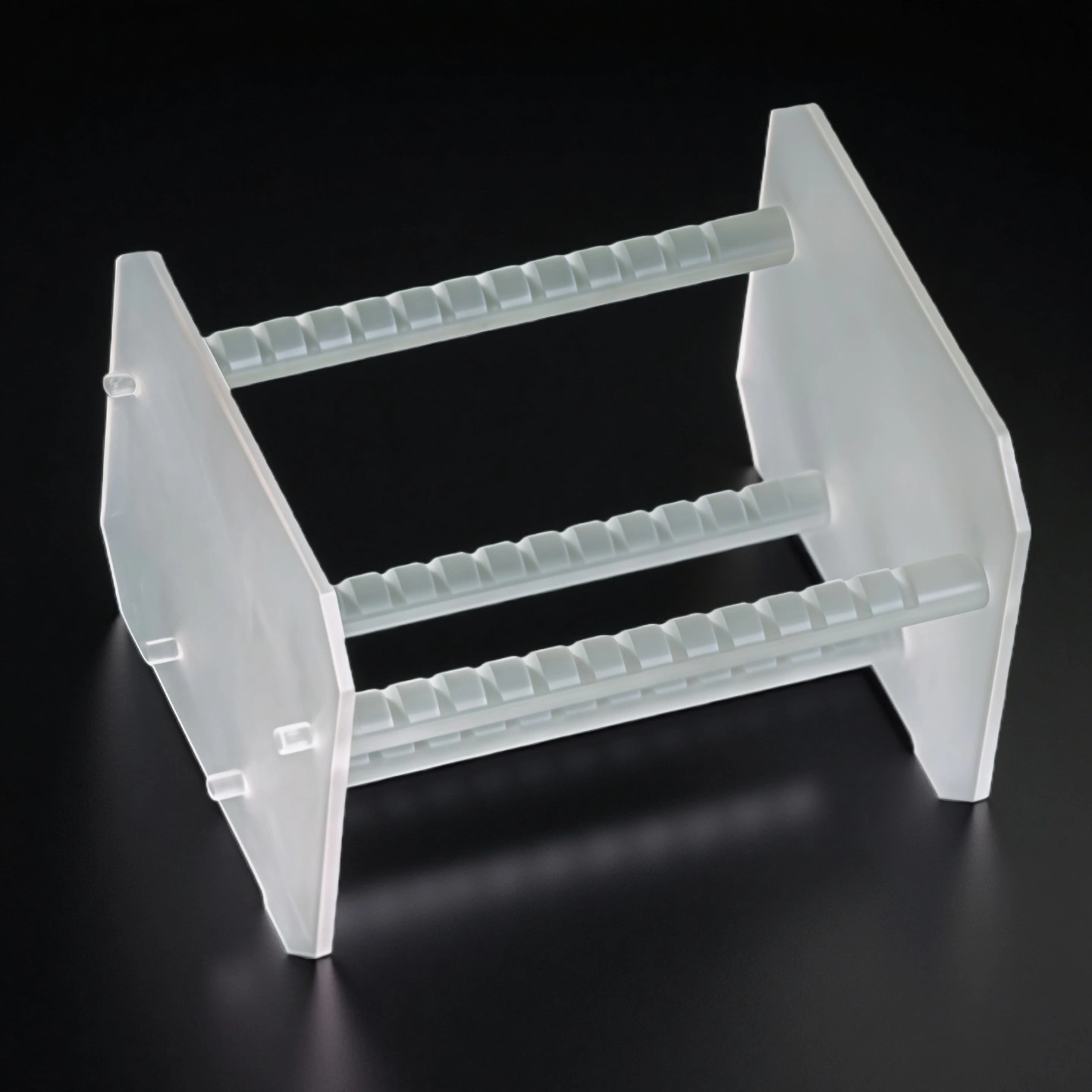 customized high purity alumina wafer carrier boat with double row slot design