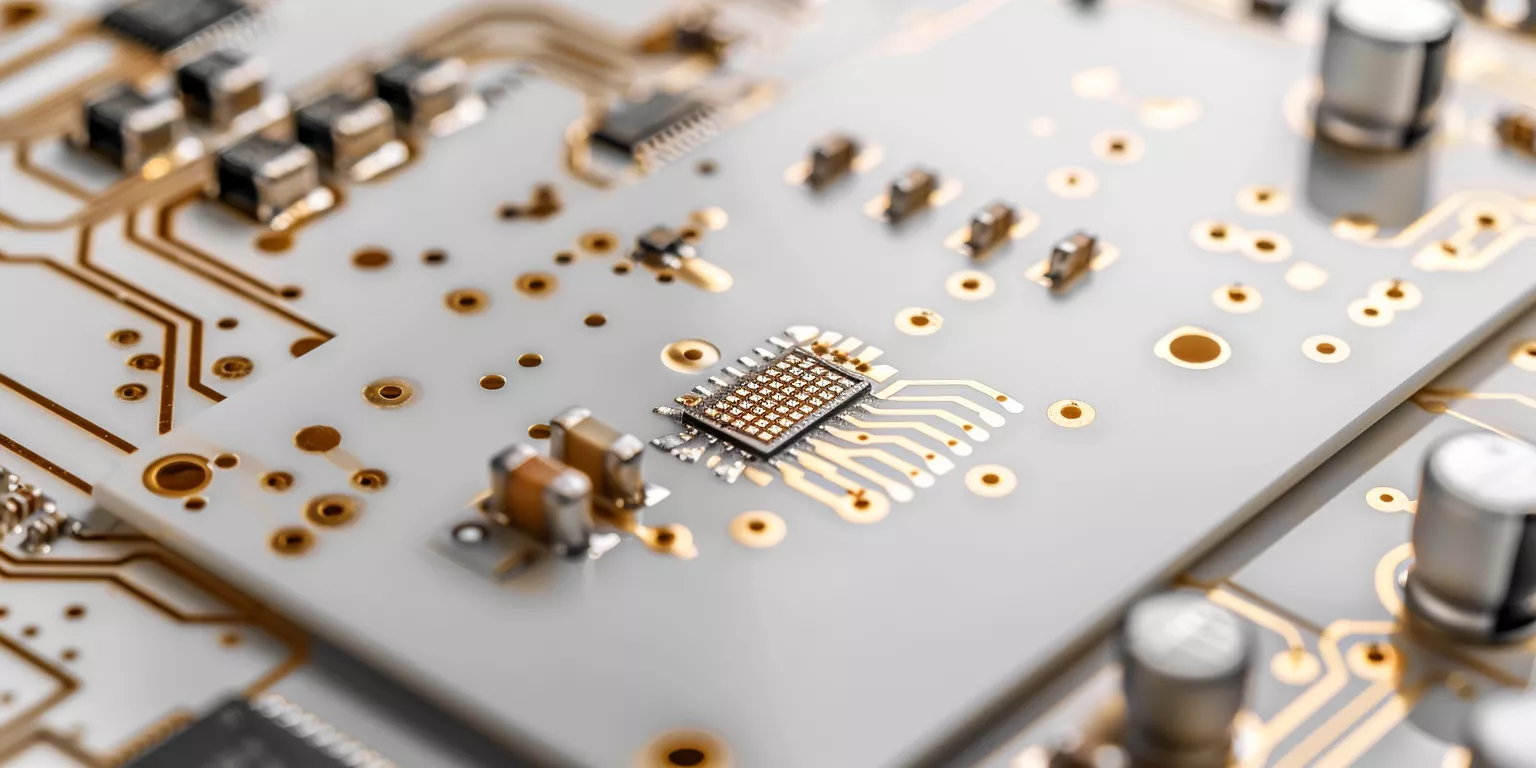 Gold metallized alumina PCB substrate used in power electronics testing