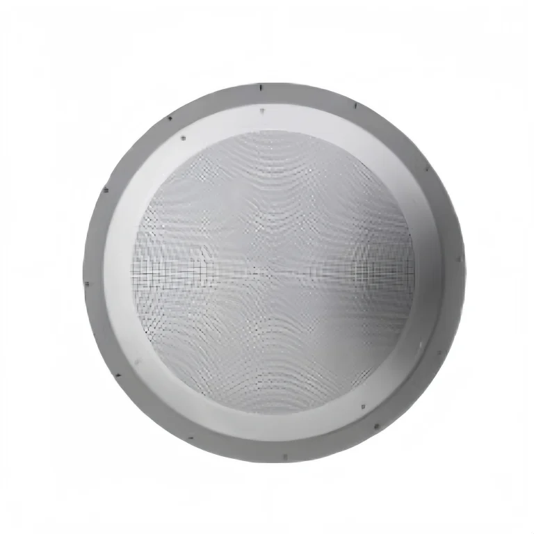 front view of high purity alumina ceramic gas distribution plate with uniform micro-hole pattern