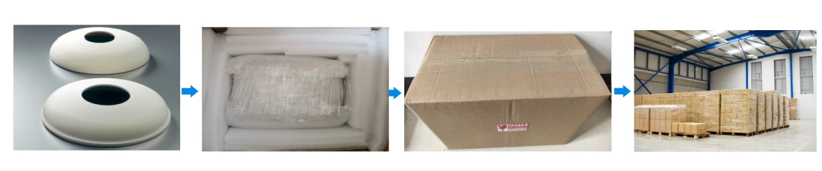 High Purity Alumina Dome Cover Packaging