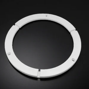 High Purity Alumina Edge Ring showing OD/ID and contact-face geometry for plasma chamber installation