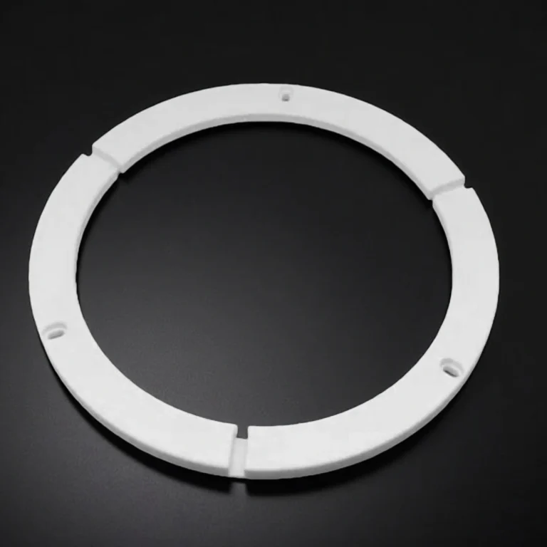 High Purity Alumina Edge Ring showing OD/ID and contact-face geometry for plasma chamber installation