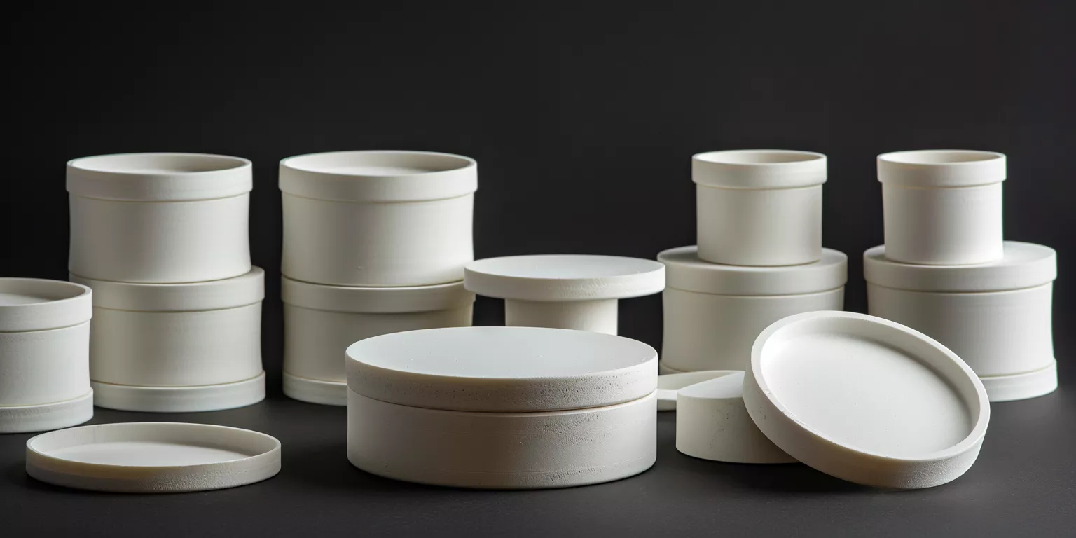 Lidded Alumina Crucible with Flat Domed Lid Design Gap-Free Dimensional Control