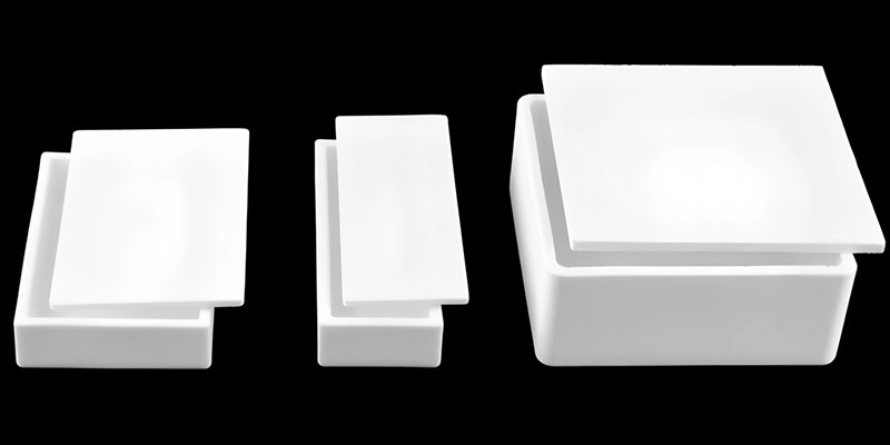 Rectangular Alumina Crucible for Lab & Pilot Sintering Rectangular Alumina Crucible for Lab & Pilot Sintering