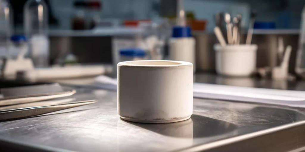 Sample adhesion inside TGA alumina crucible affecting thermal analysis accuracy