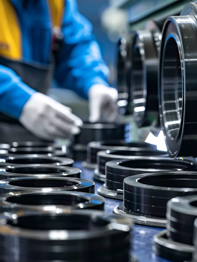 Silicon Carbide Thrust Rings with Polished Surfaces