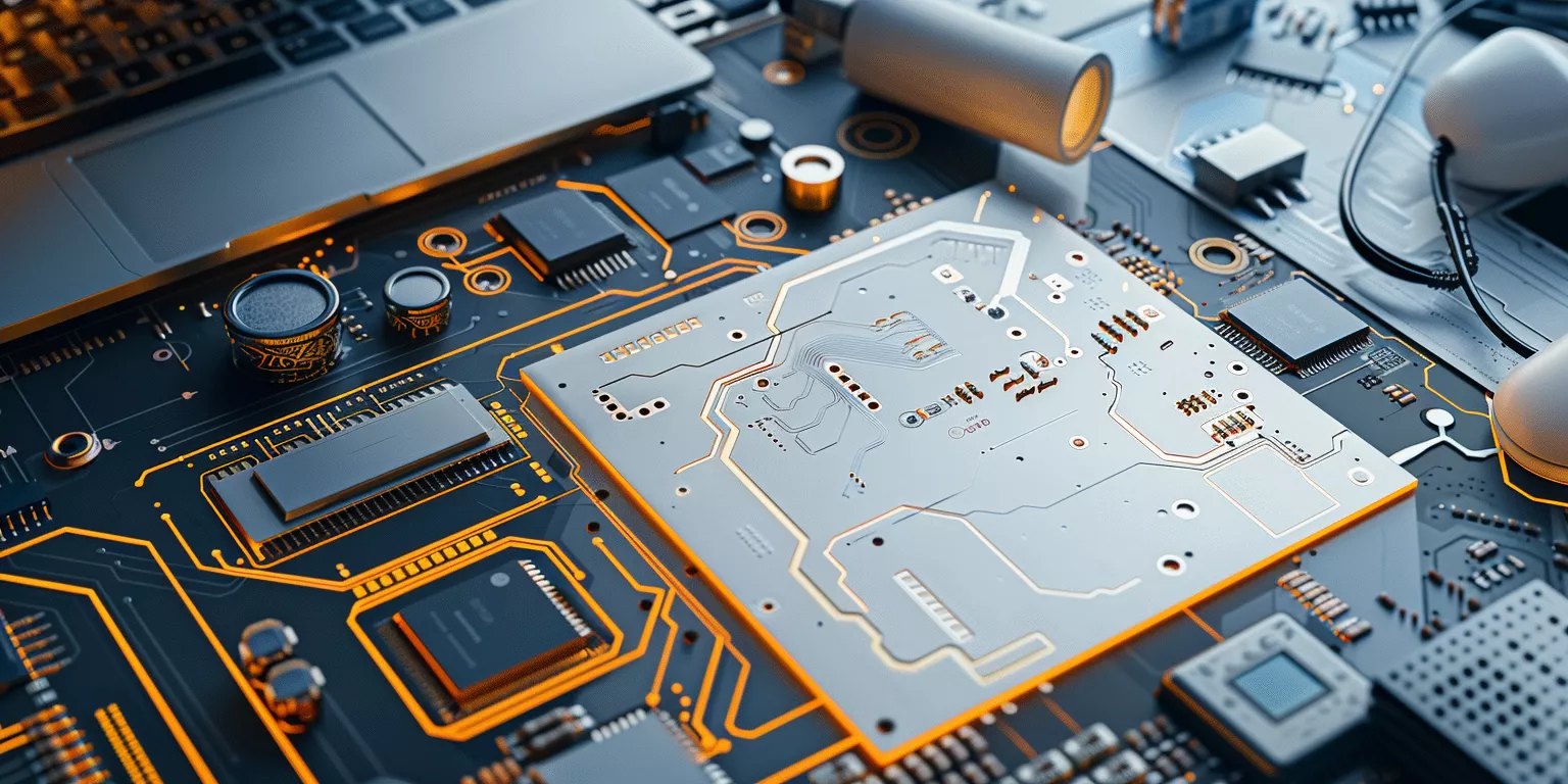 Ultra-thin alumina PCB substrate ceramic board in electronics laboratory