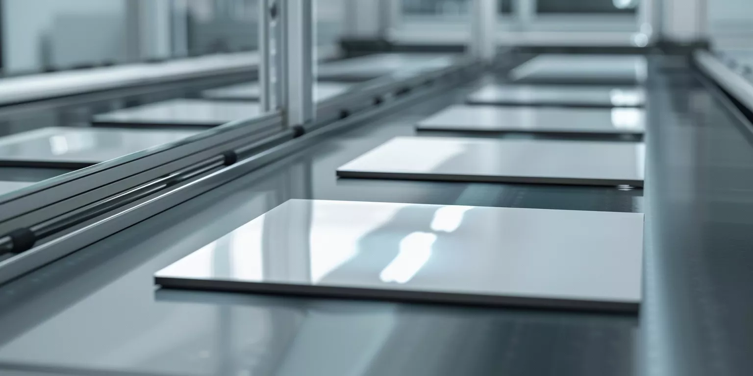 alumina substrate thickness comparison on laboratory inspection table