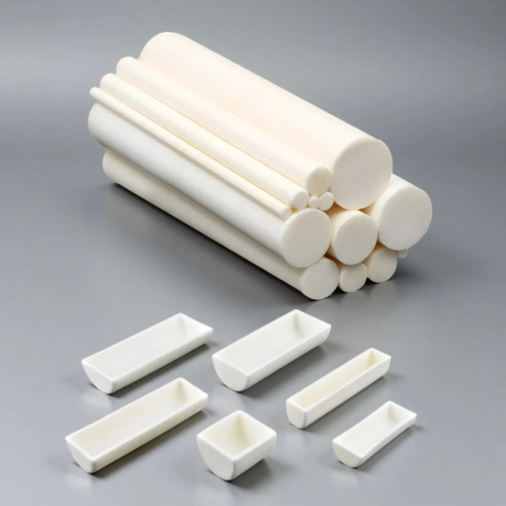 High purity alumina ceramic rods and crucibles for high-temperature and laboratory applications