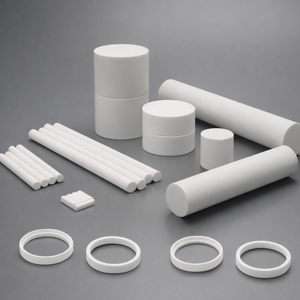 Machinable glass ceramic stock shapes including rods, bars, discs and rings for engineering applications
